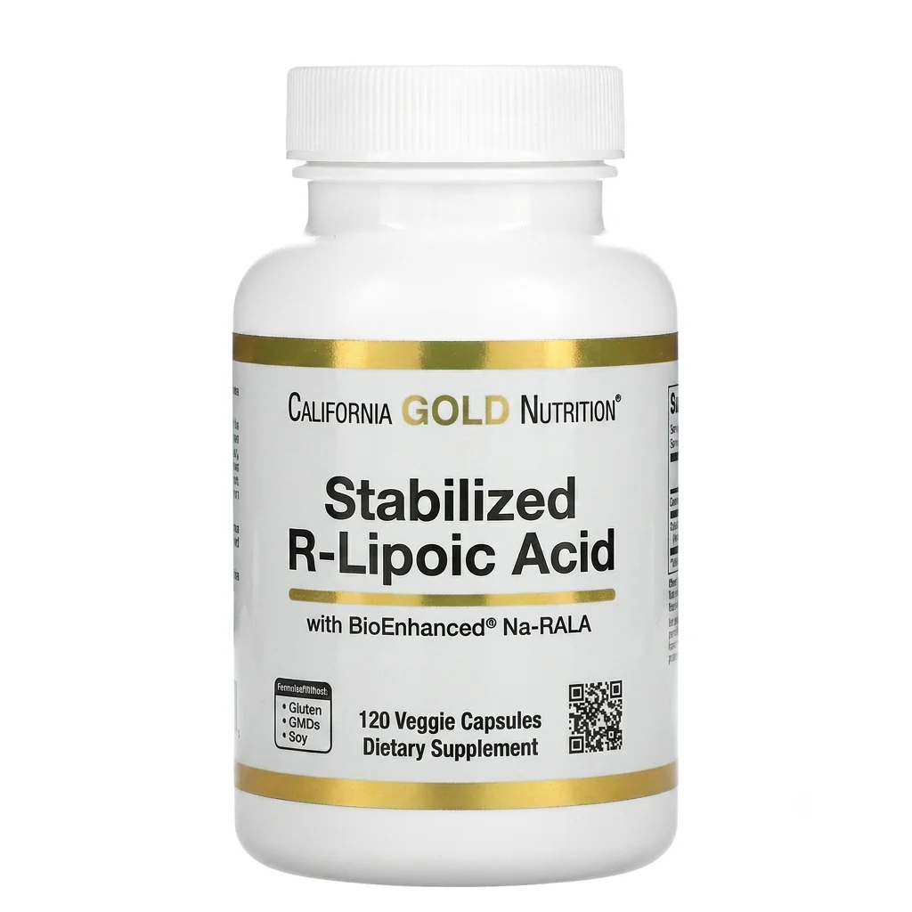 California Gold Nutrition Stabilized R-Lipoic Acid  120 Veggie Capsules