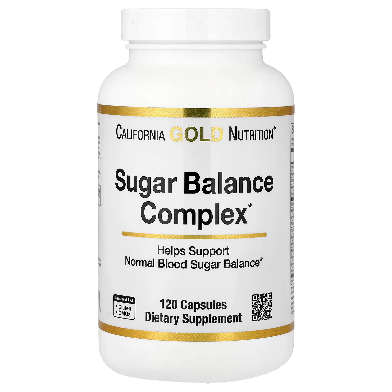 California Gold Nutrition Sugar Balance Complex, 120 Capsules