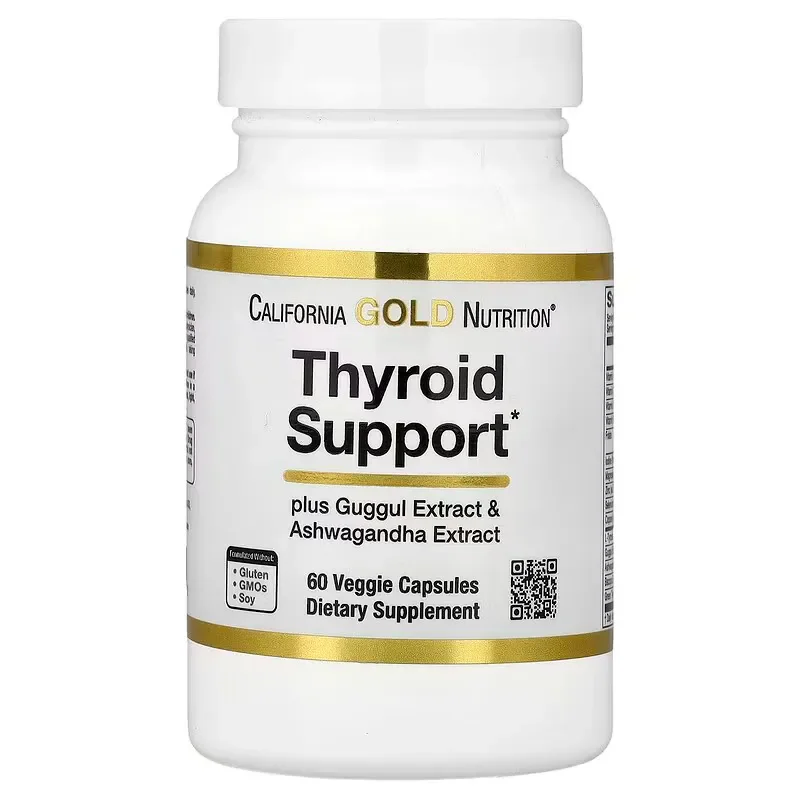 California Gold Nutrition Thyroid Support, 60 Veggie Capsules