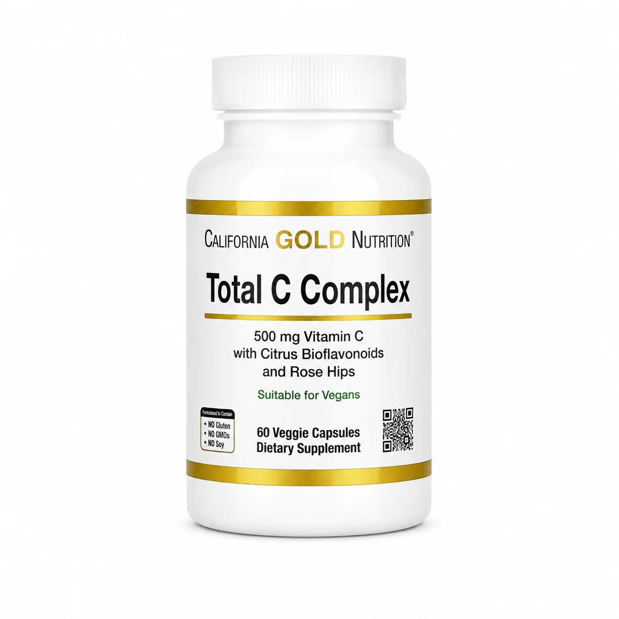 California Gold Nutrition, Total C Complex with Ascorbic Acid 500 mg, 60 Veggie Capsules