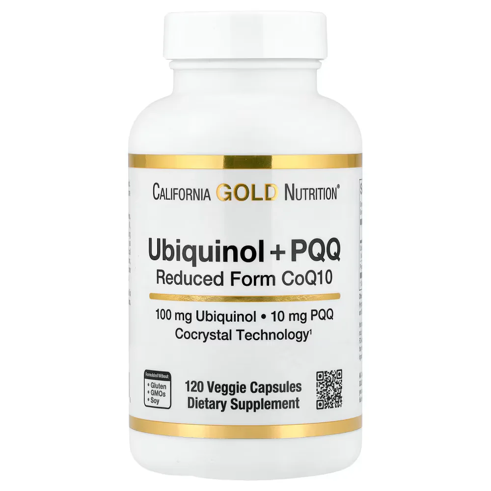 California Gold Nutrition Ubiquinol CoQ10 + PQQ, 120 Veggie Capsules