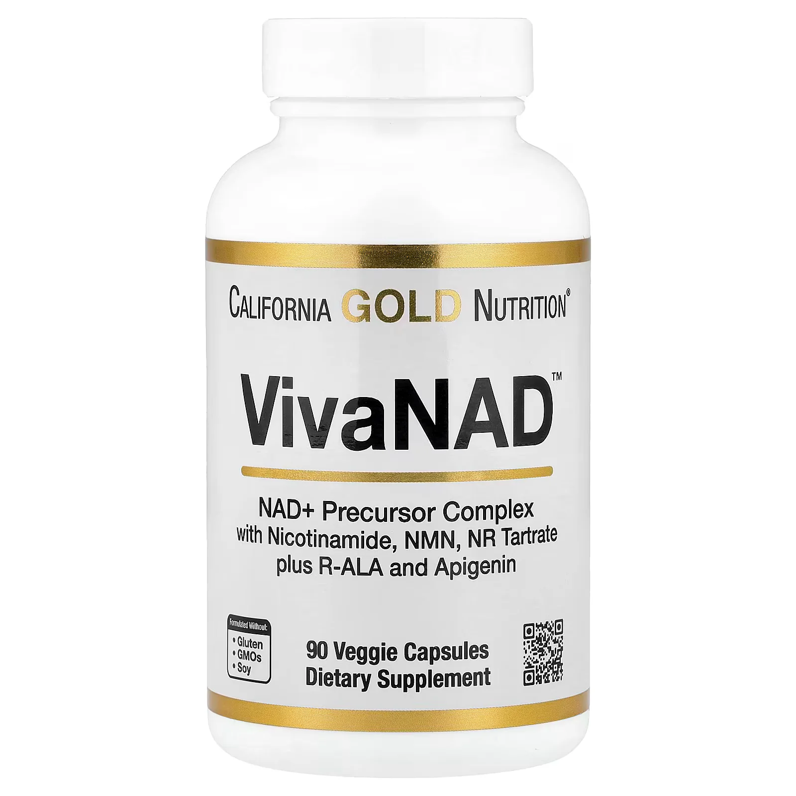 California Gold Nutrition VivaNAD  NAD Complex, 90 Veggie Capsules