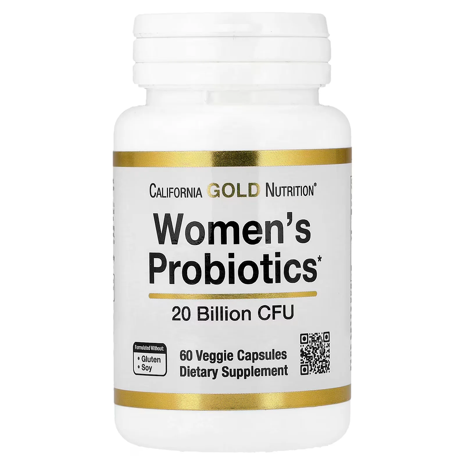 California Gold Nutrition Women's Probiotics 20 Billion CFU 60 Veggie Capsules