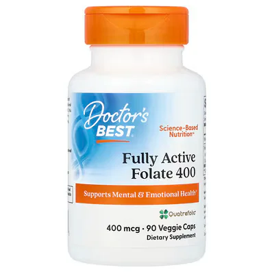Doctor's Best Fully Active Folate 400 400mcg Veggie Caps