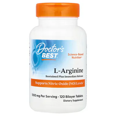 Doctor's Best L-Arginine 120 Bilayer Tablets (500 mg per Tablet)