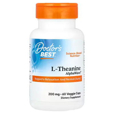 Doctor's Best L-Theanine AlphaWave 200mg 60 Veggie Caps