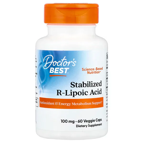 Doctor's Best Stabilized R-Lipoic Acid 100mg Veggie Caps