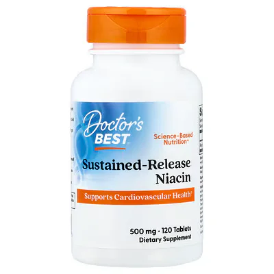 Doctor's Best Sustained-Release Niacin 500mg 120 Tablets