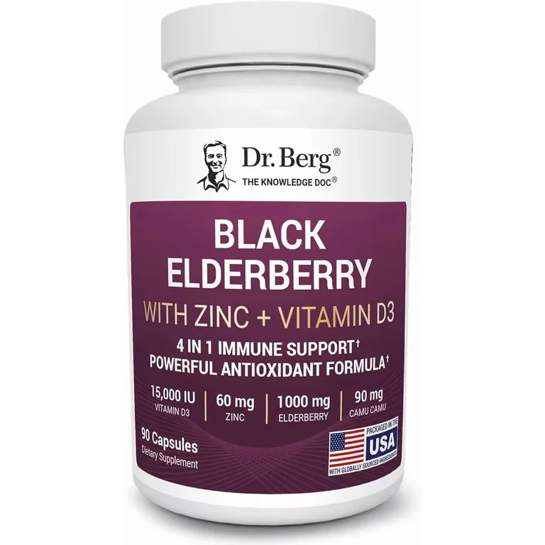 Dr. Berg Black Elderberry with Zinc + Vitamin D3 90 Capsules