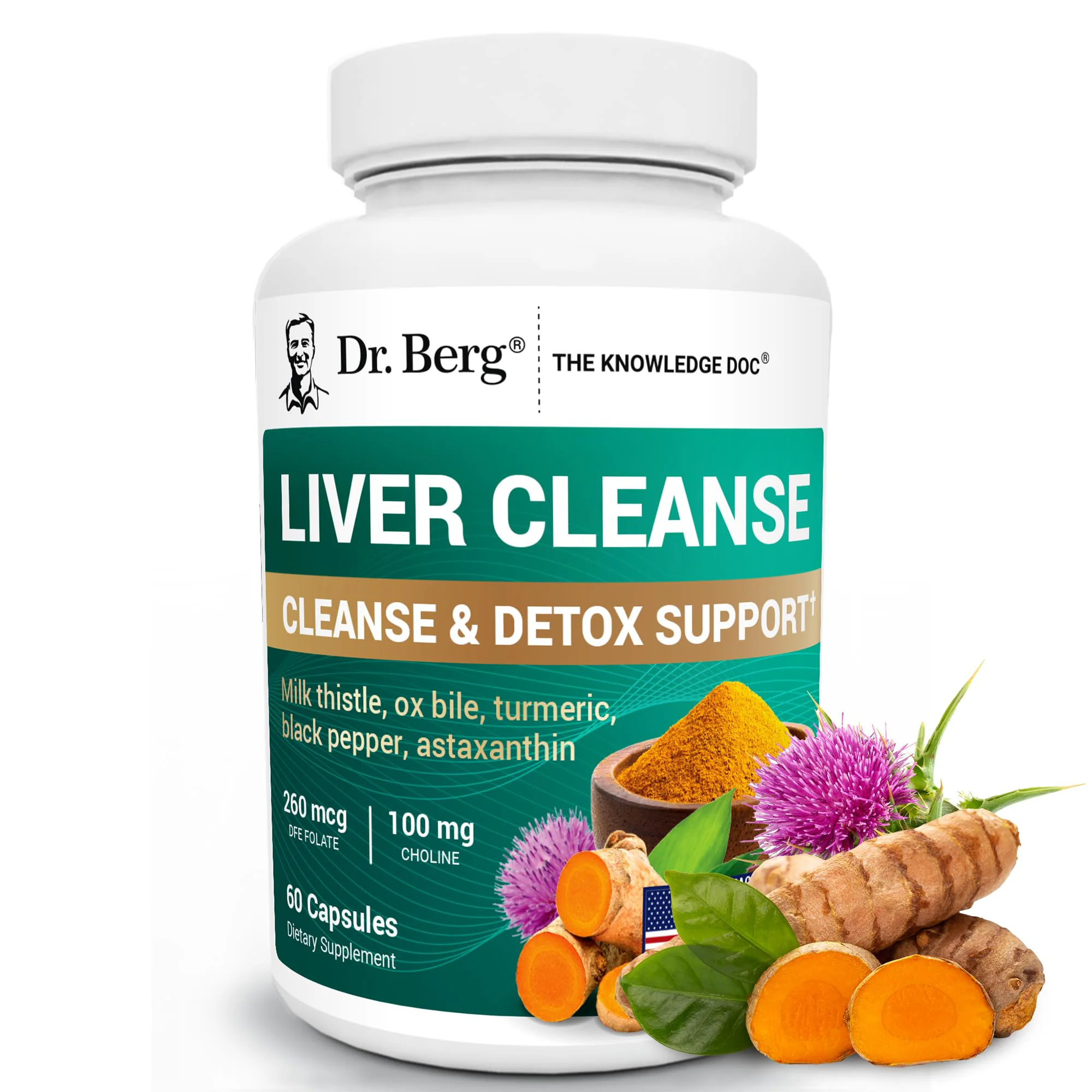 Dr. Berg Liver Cleanse Detox Support 60 Vegetable Capsules