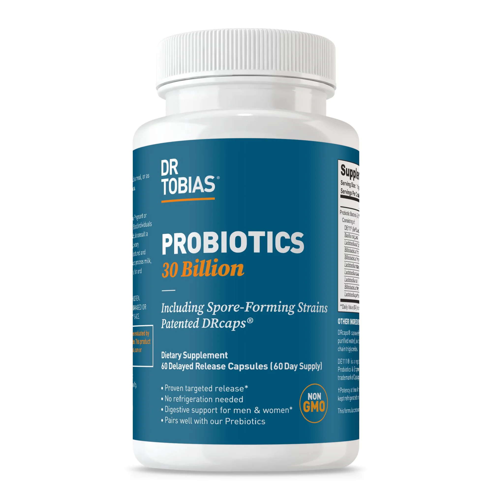 Dr. Tobias Probiotics 30 Billion, Release Capsules