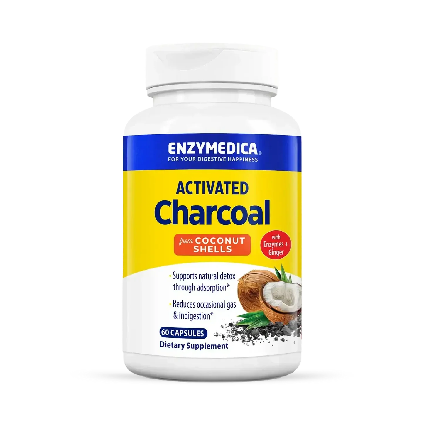 Enzymedica Activated Charcoal 60 Capsules