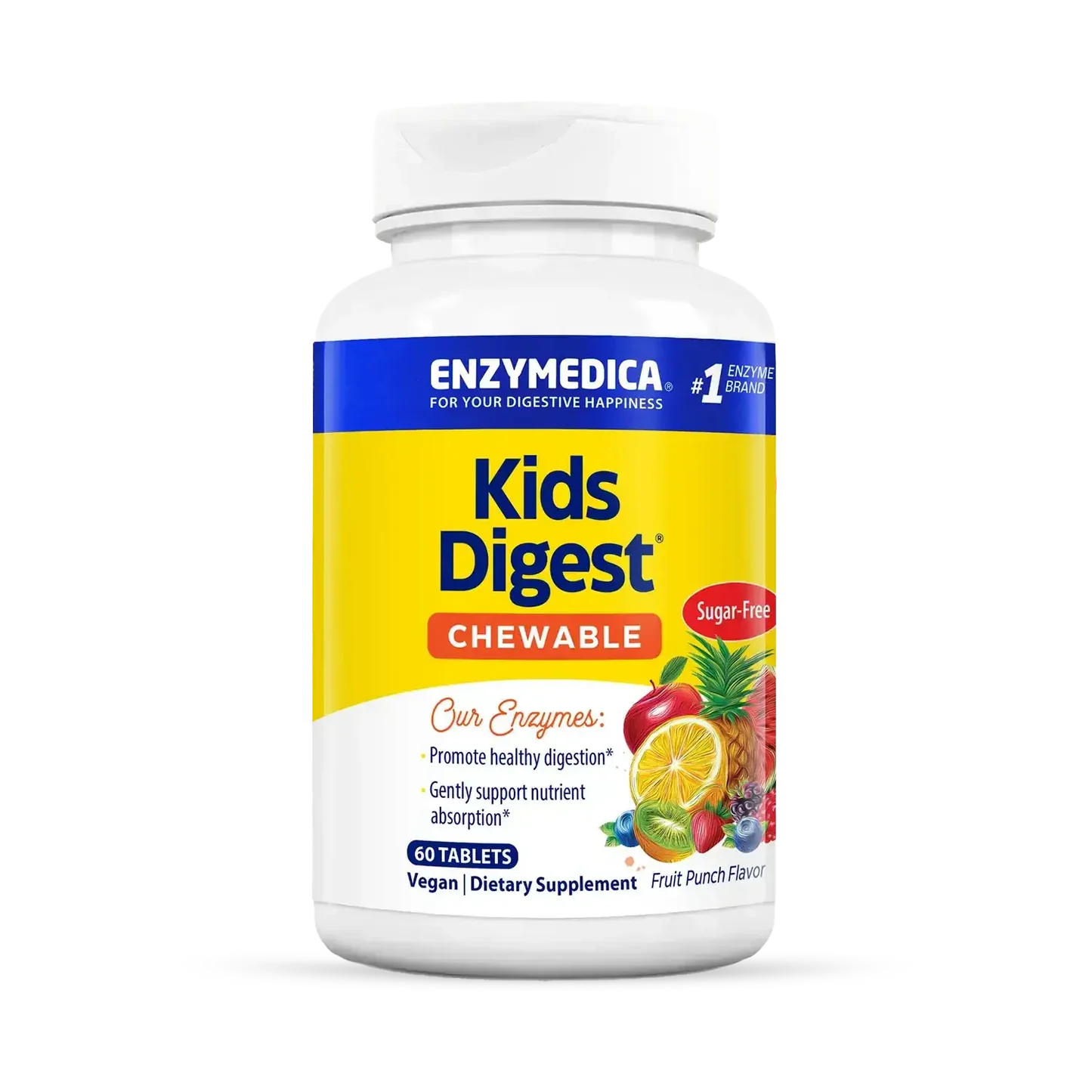 Enzymedica Kids Digest Fruit Punch Chewable Tablets