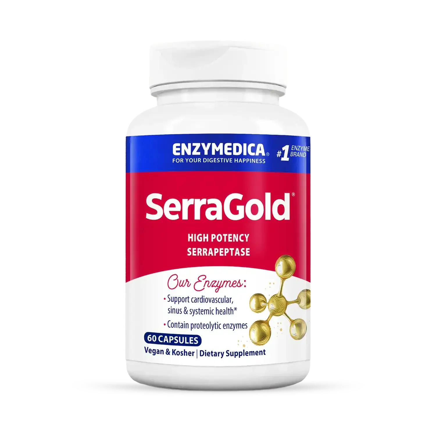Enzymedica SerraGold High Potency Serrapeptase Capsules
