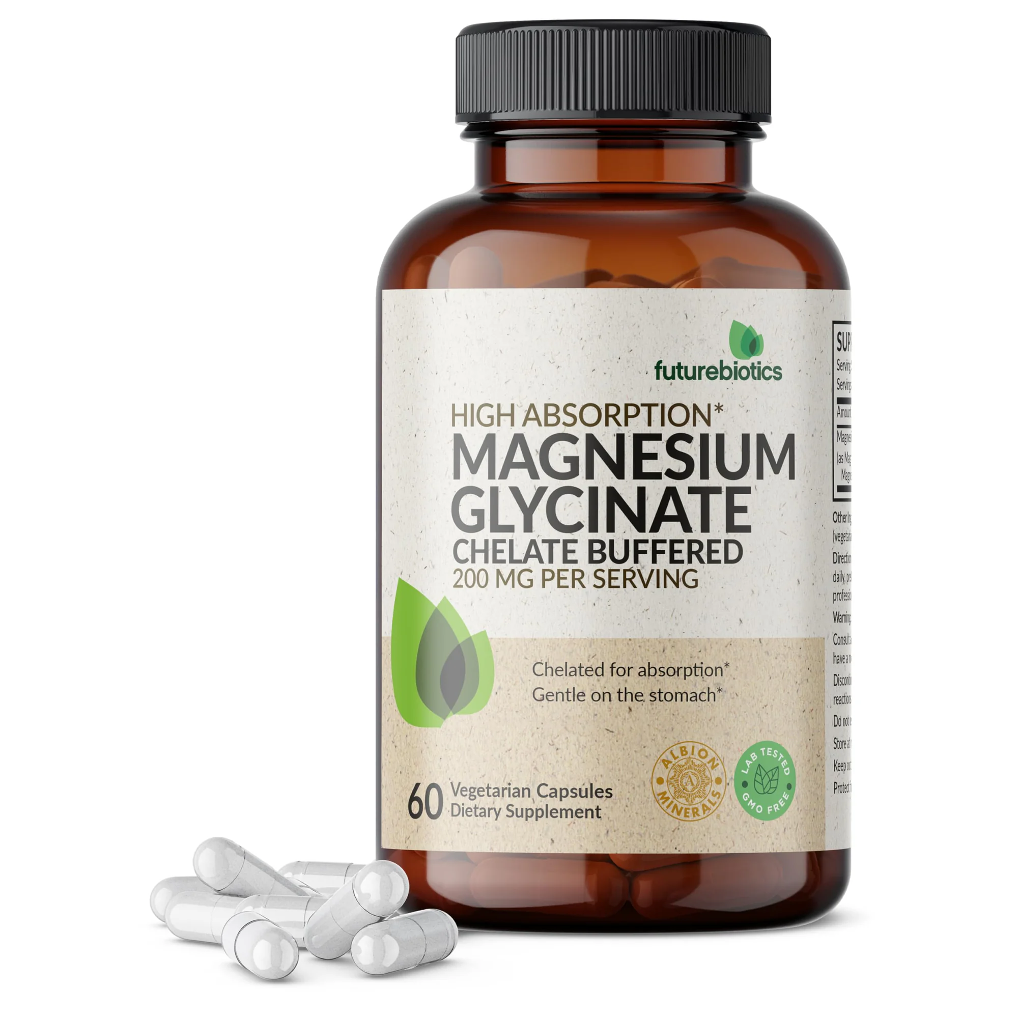 Futurebiotics Magnesium Glycinate 60 Vegetarian Capsules