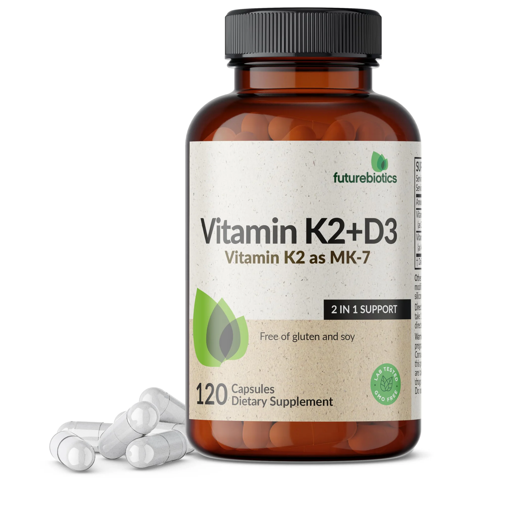 Futurebiotics Vitamin K2 + D3 Capsules
