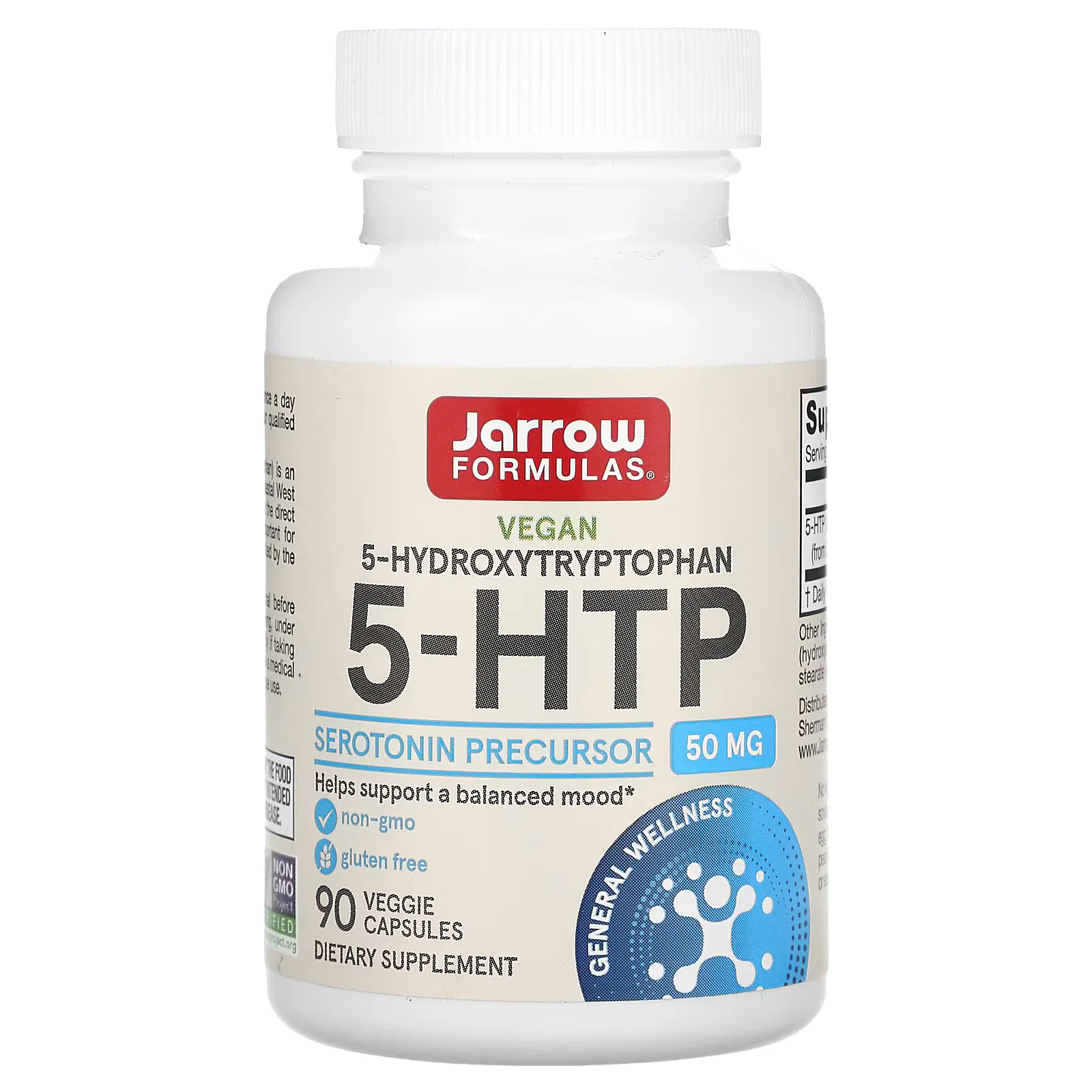 Jarrow Formulas 5-HTP 50mg Veggie Capsules