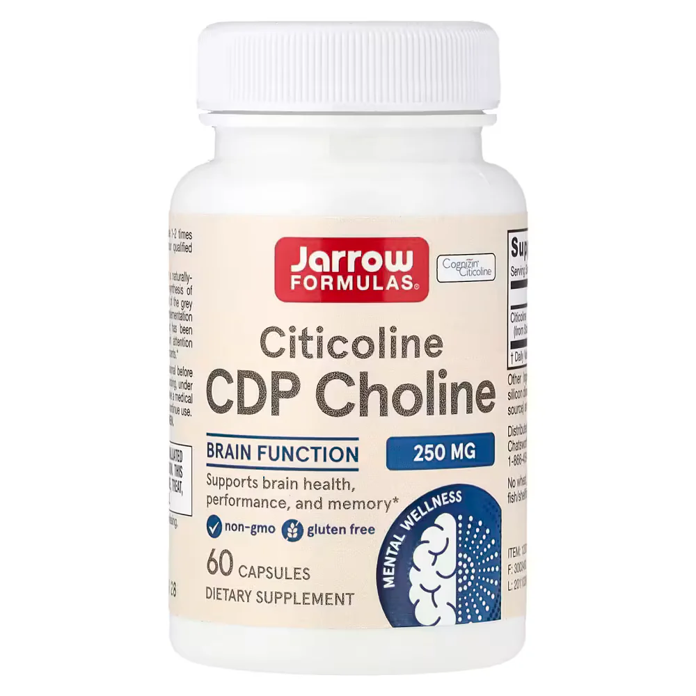 Jarrow Formulas Citicoline (CDP Choline) 250mg Capsules