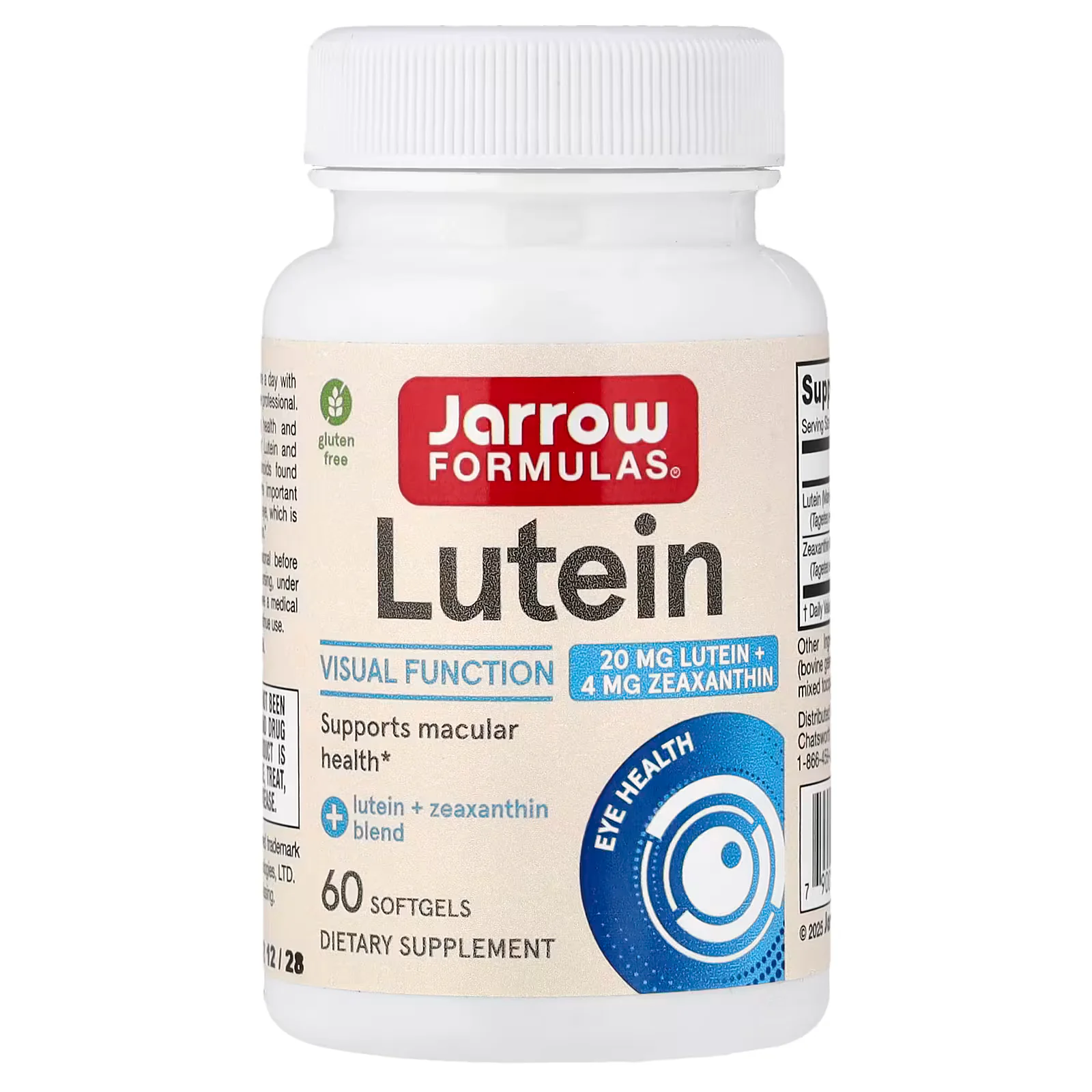Jarrow Formulas Lutein 20mgSoftgels