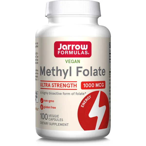 Jarrow Formulas Methyl Folate, 1000mcg 100 Veggie Capsules