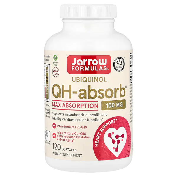 Jarrow Formulas Ubiquinol QH-Absorb Max Absorption 100mg Softgels