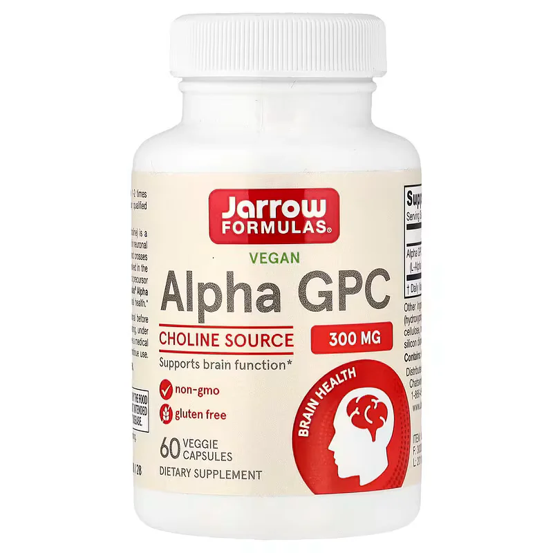 Jarrow Formulas Vegan Alpha GPC 300mg 60 Veggie Capsules