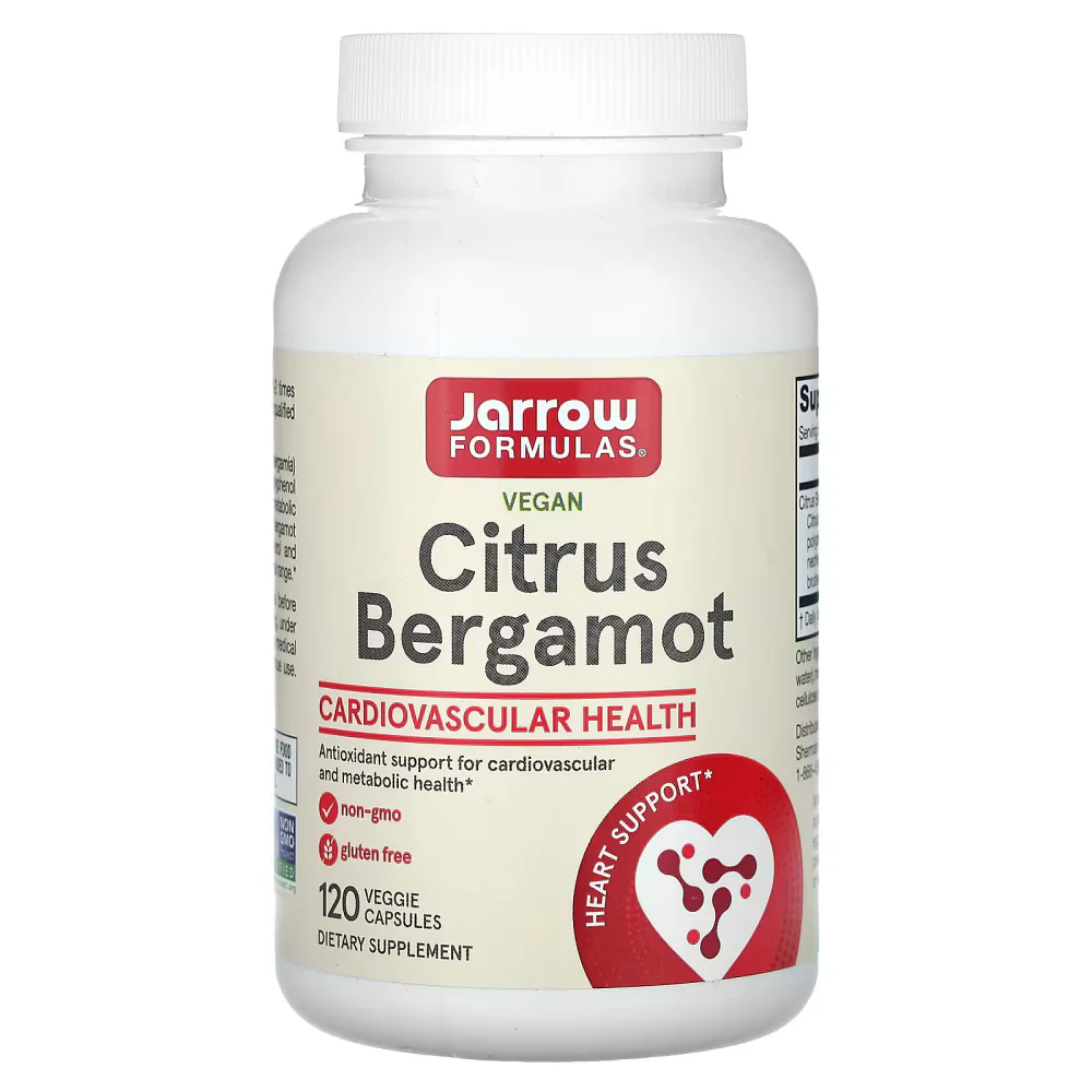 Jarrow Formulas Vegan Citrus Bergamot 500mg Veggie Capsules