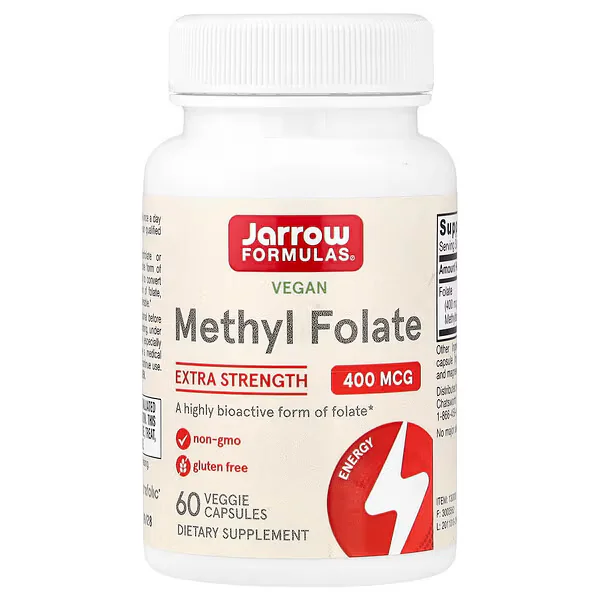 Jarrow Formulas Vegan Methyl Folate 400mcg VeggieCapsules
