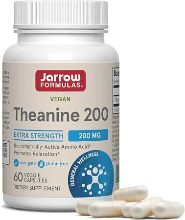 Jarrow Formulas Vegan Theanine 200mg Veggie Capsules