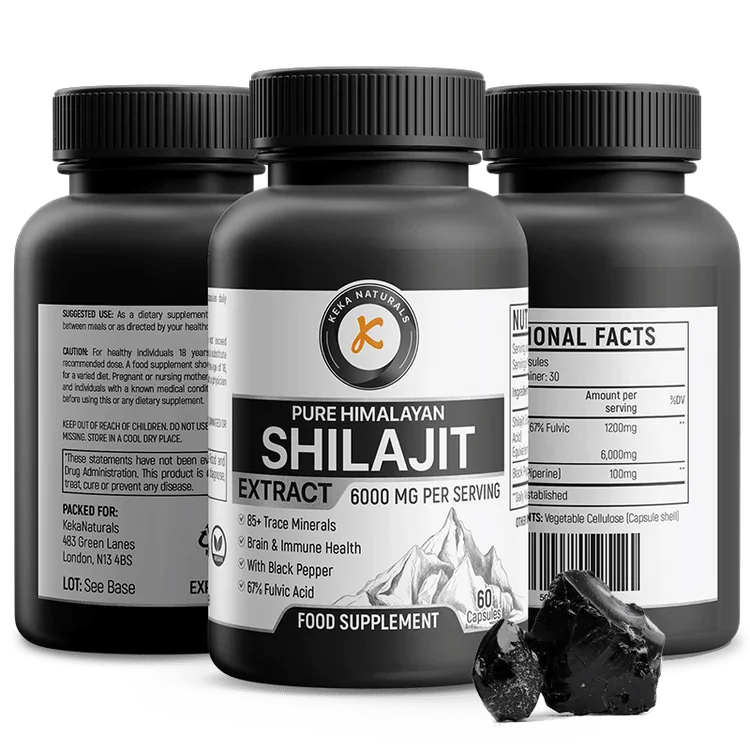 Keka Naturals Shilajit Extract 6000mg capsules
