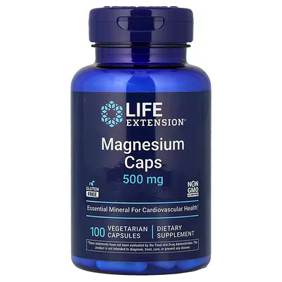 Life Extension, Magnesium Caps, 500 mg,  100 Vegetarian Capsules