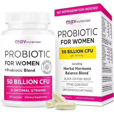 MAV Nutrition Probiotic for Women 50 Billion CFU 30 Capsules