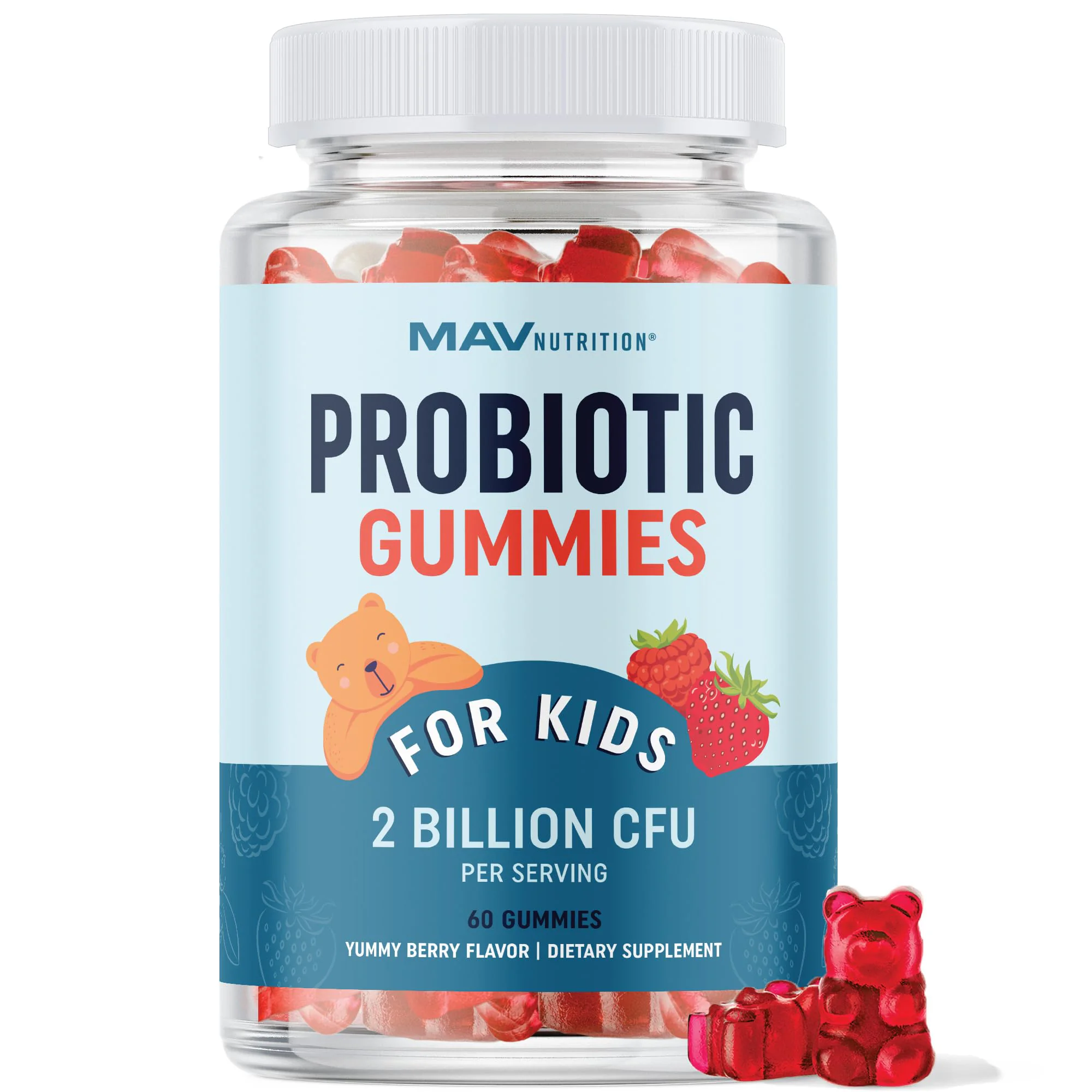 MAV Nutrition Probiotic Gummies for Kids 60 Gummies