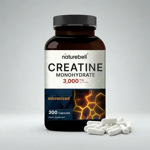 NatureBell Creatine Monohydrate 3000mg 300 Capsules