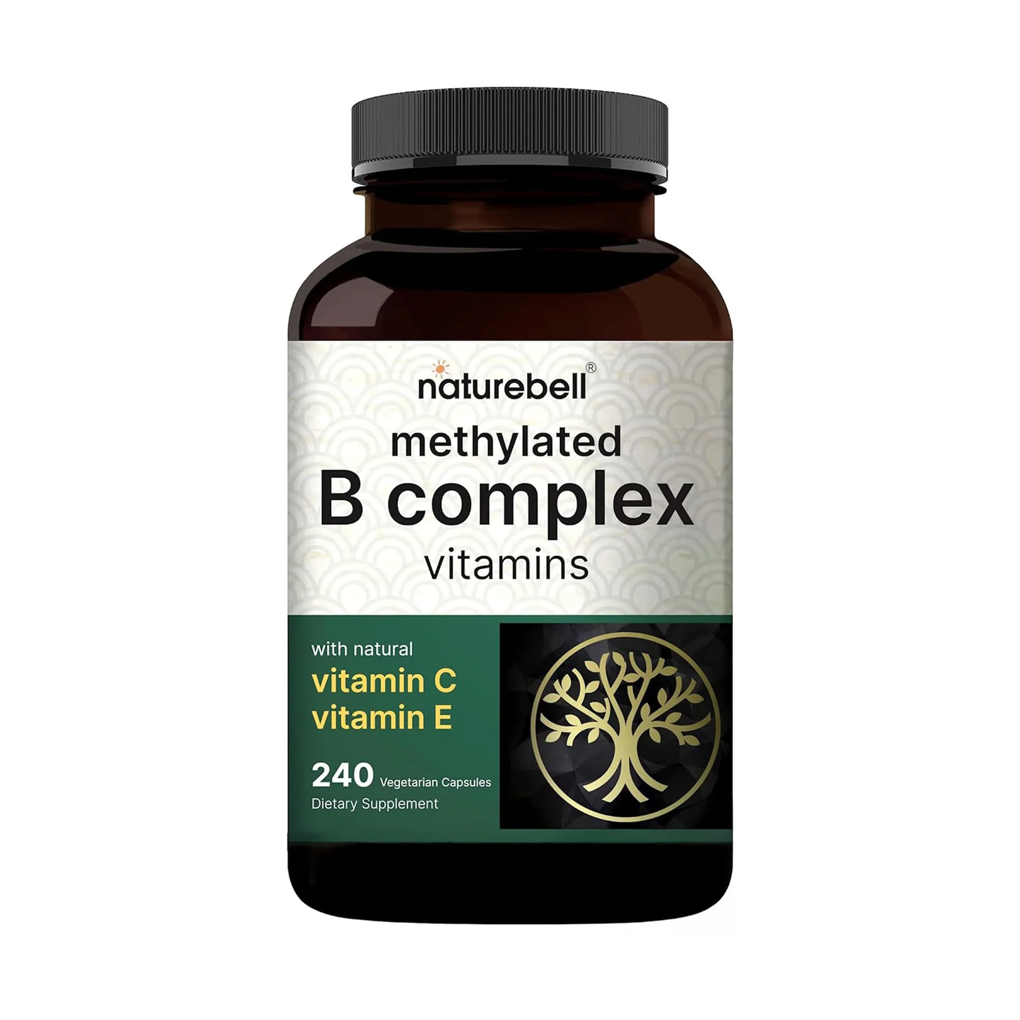 NatureBell Methylated B Complex Vitamins, 240 Veggie Capsules