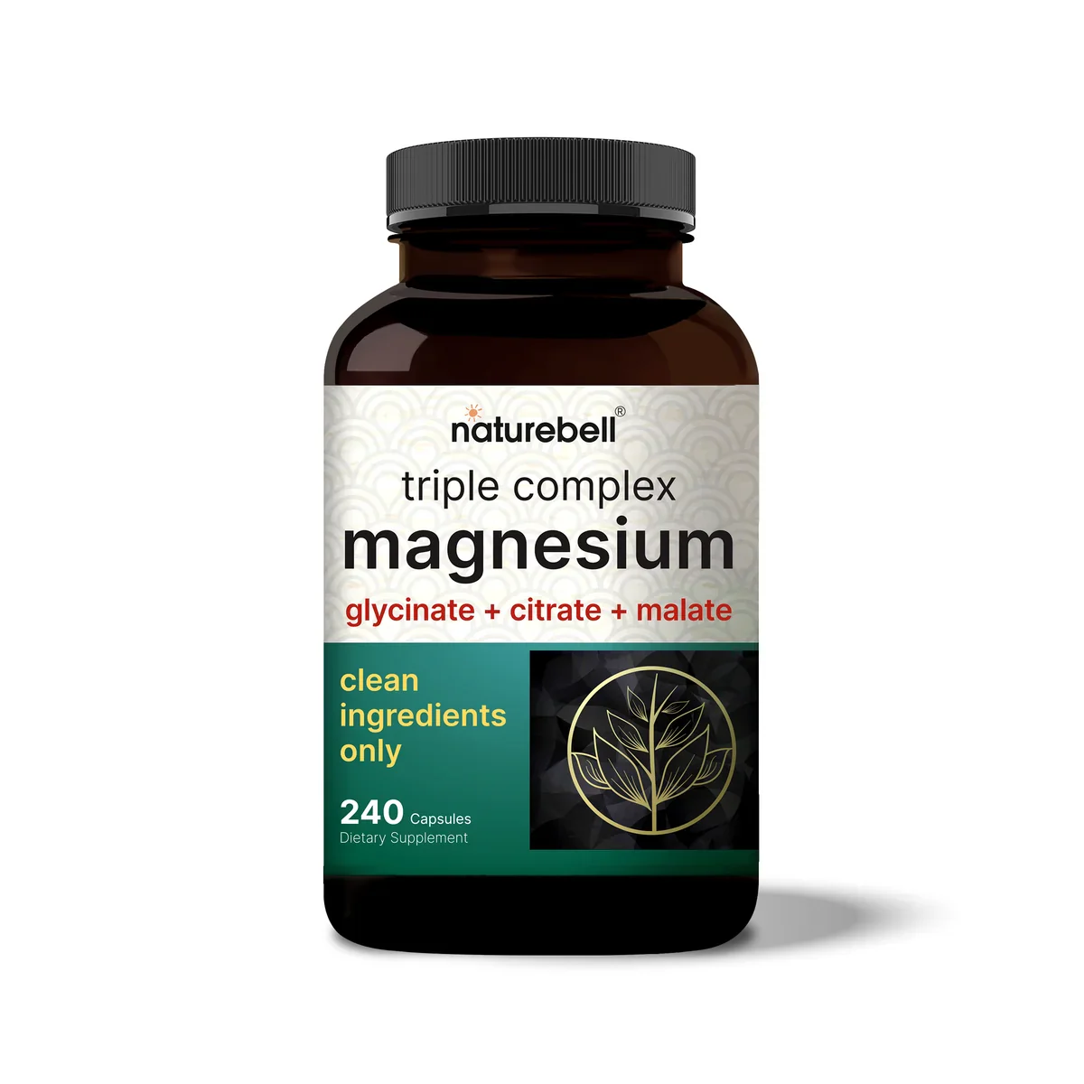 NatureBell Triple Complex Magnesium Supplement 240 Capsules