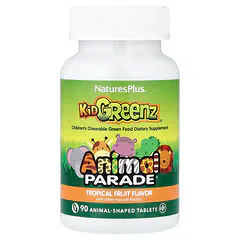 NaturesPlus, Animal Parade®, Kid Greenz®, Children's Chewable Green Food Dietary Supplement,