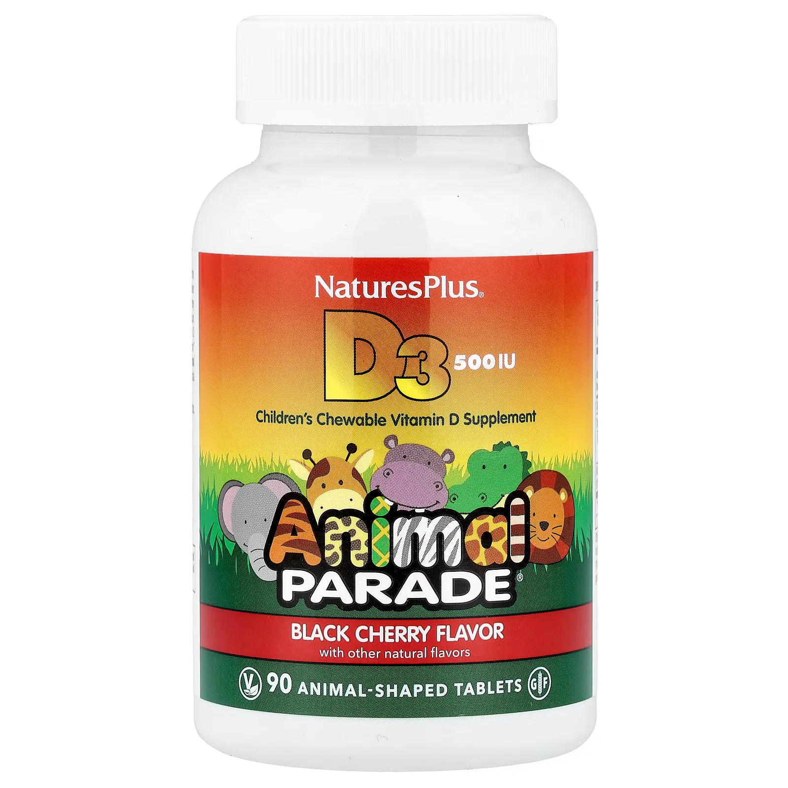 NaturesPlus, Animal Parade®, Vitamin D3, Black Cherry