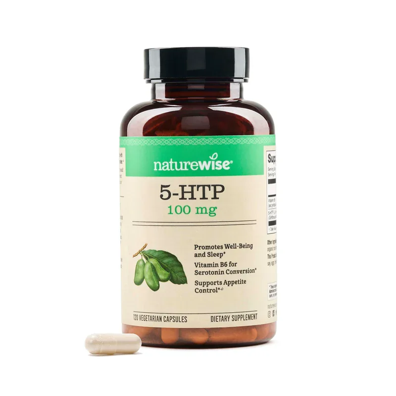 NatureWise 5-HTP Plus+ 200mg Vegetarian Capsules