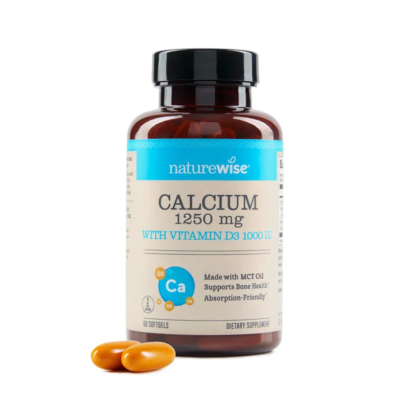 NatureWise Calcium 1250mg with Vitamin D3 1000 IU Softgels
