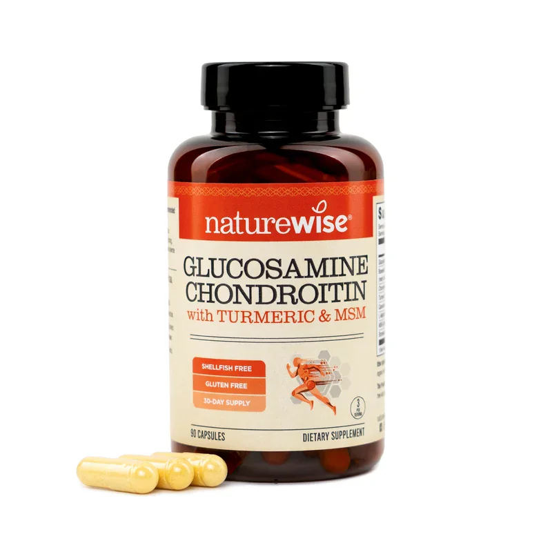 NatureWise Glucosamine Chondroitin with Turmeric & MSM Capsules