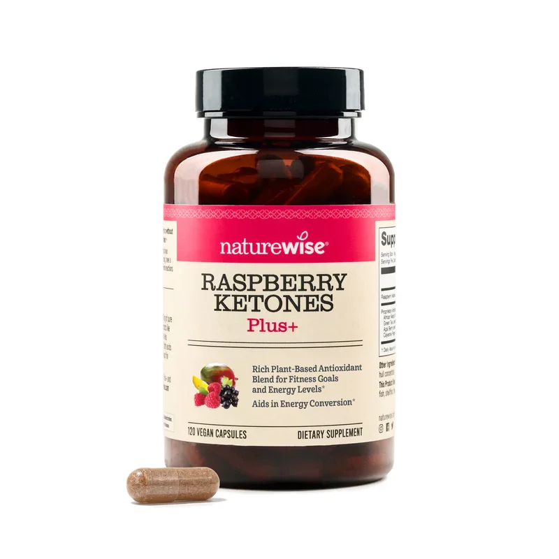 NatureWise Raspberry Ketones Plus+ Vegan Capsules