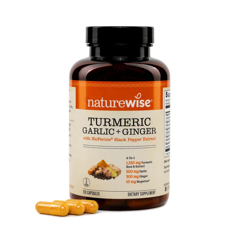 NatureWise Turmeric Garlic + Ginger Capsules