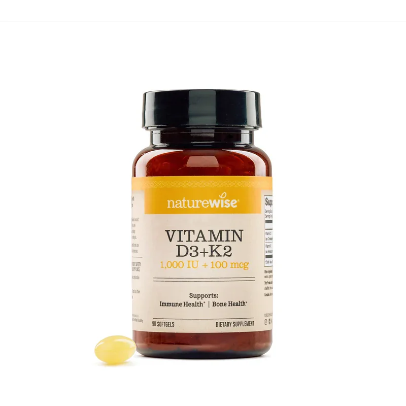 NatureWise Vitamin D3 + K2 1000 IU + 100mcg Softgels