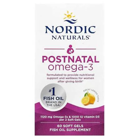 Nordic Naturals  Postnatal Omega-3 Lemon oft Gels