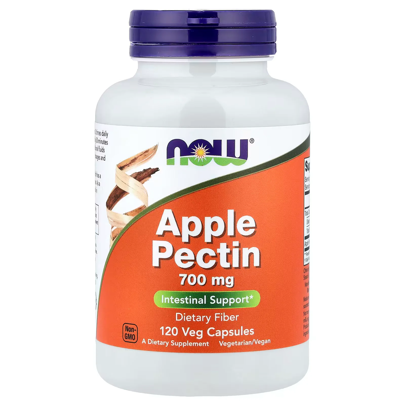 NOW Foods Apple Pectin 120 Veg Capsules (0.7 g per Capsule)