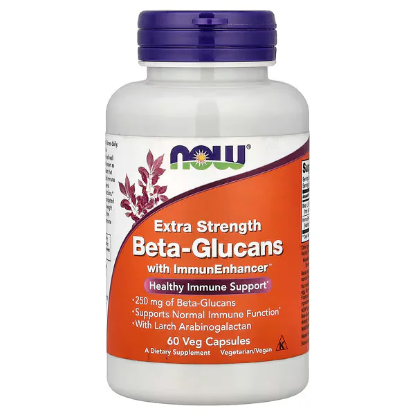 NOW Foods Beta-Glucans With ImmunEnhancer™ 60 Veg Capsules