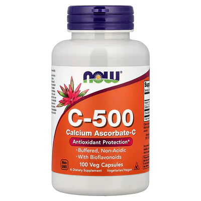 NOW Foods C-500 Calcium Ascorbate-C Veg Capsules
