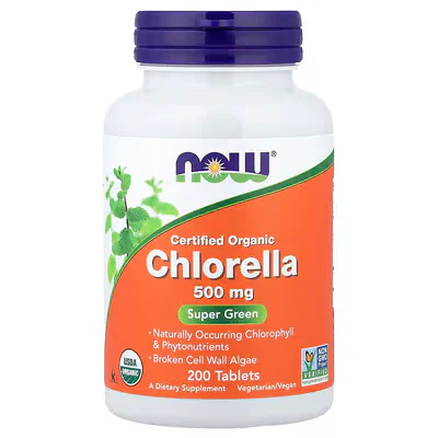 NOW Foods Certified Organic Chlorella 500mg Tablets