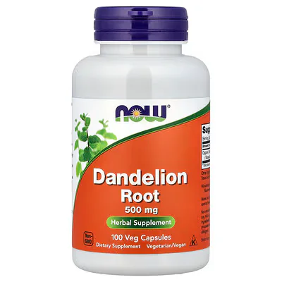 NOW Foods Dandelion Root 500mg 100 Veg Capsules